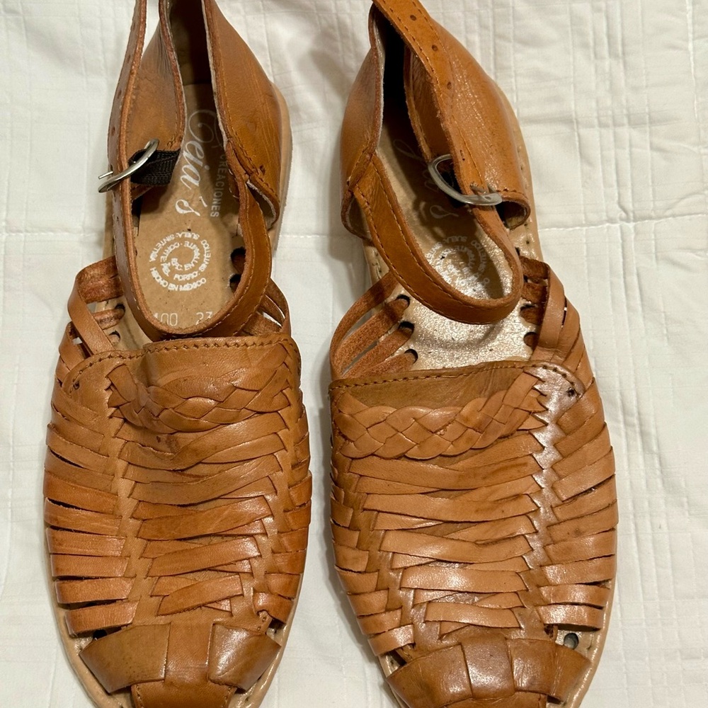 Brown Leather Women's Sandals